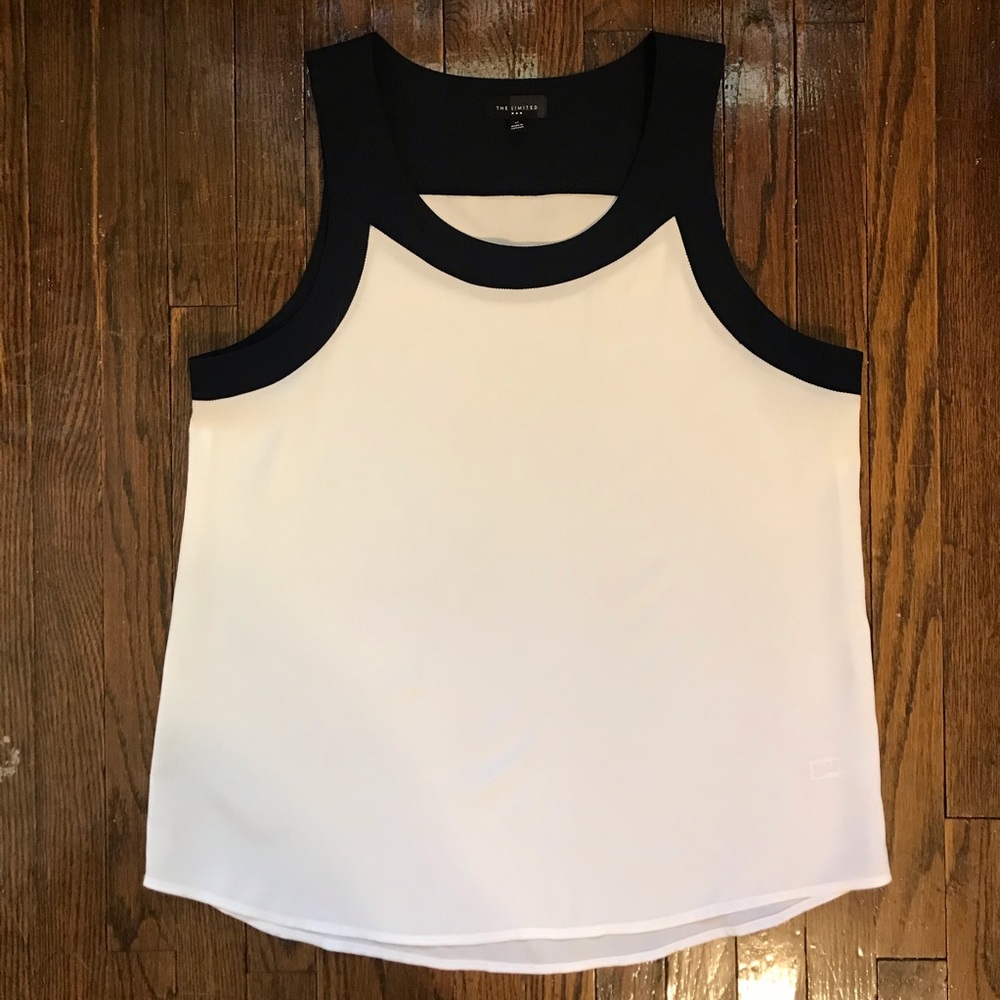 🍁The Limited White and Navy Tank Top Dressy